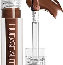 HUDA BEAUTY Faux Filler Shiny Non-Sticky Lip Gloss Coco - Deep Brown 0.13FL.OZ / 3.9ml