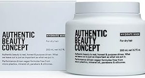 Authentic Beauty Concept Hydrate Mask | Normal To Dry or Curly Hair | Add Moisture & Shine | Vegan & Cruelty-free | Silicone-free | 6.7 fl. oz.